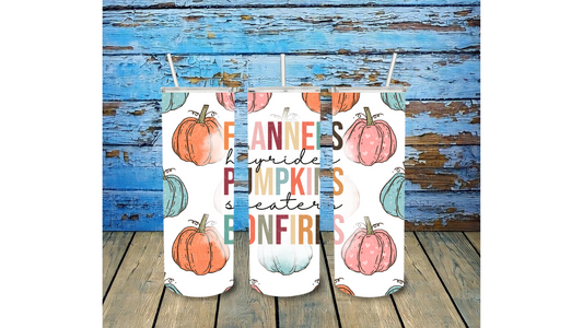 Flannels, Pumpkins, and Bonfires - Completed Tumbler